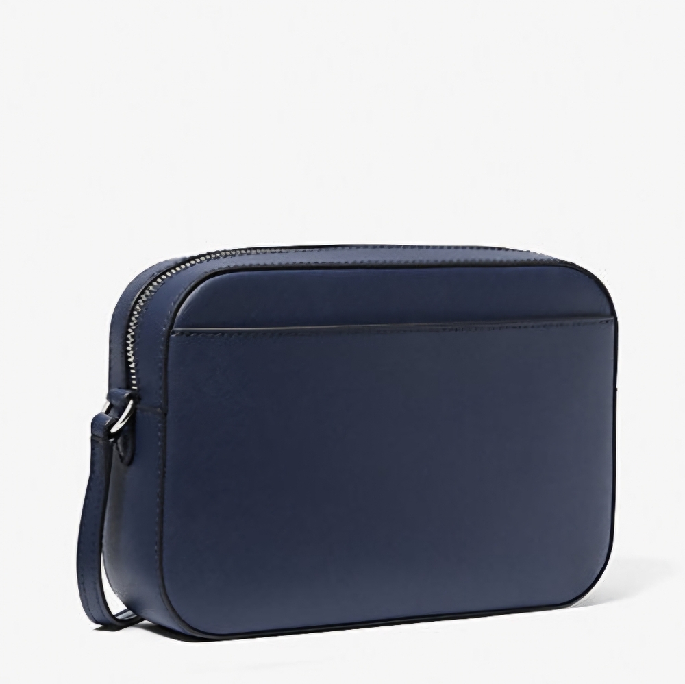 Michael Kors Navy Jet Set Large Saffiano Leather Crossbody Bag - Picture 3 of 7
